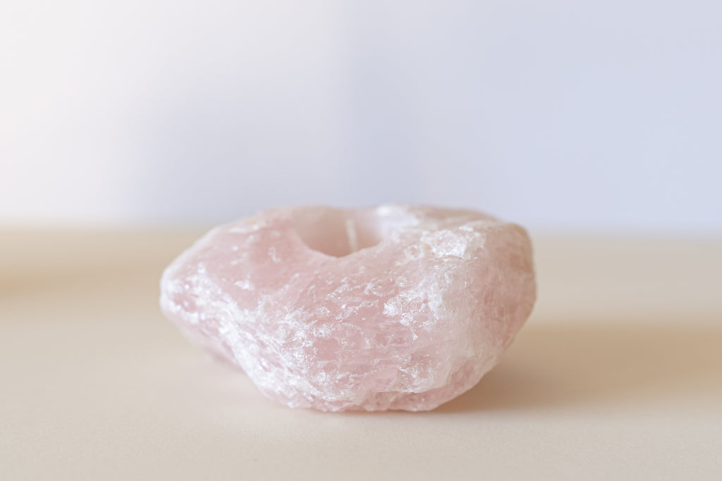 Rose Quartz Tealight Holder & Tealights image 2