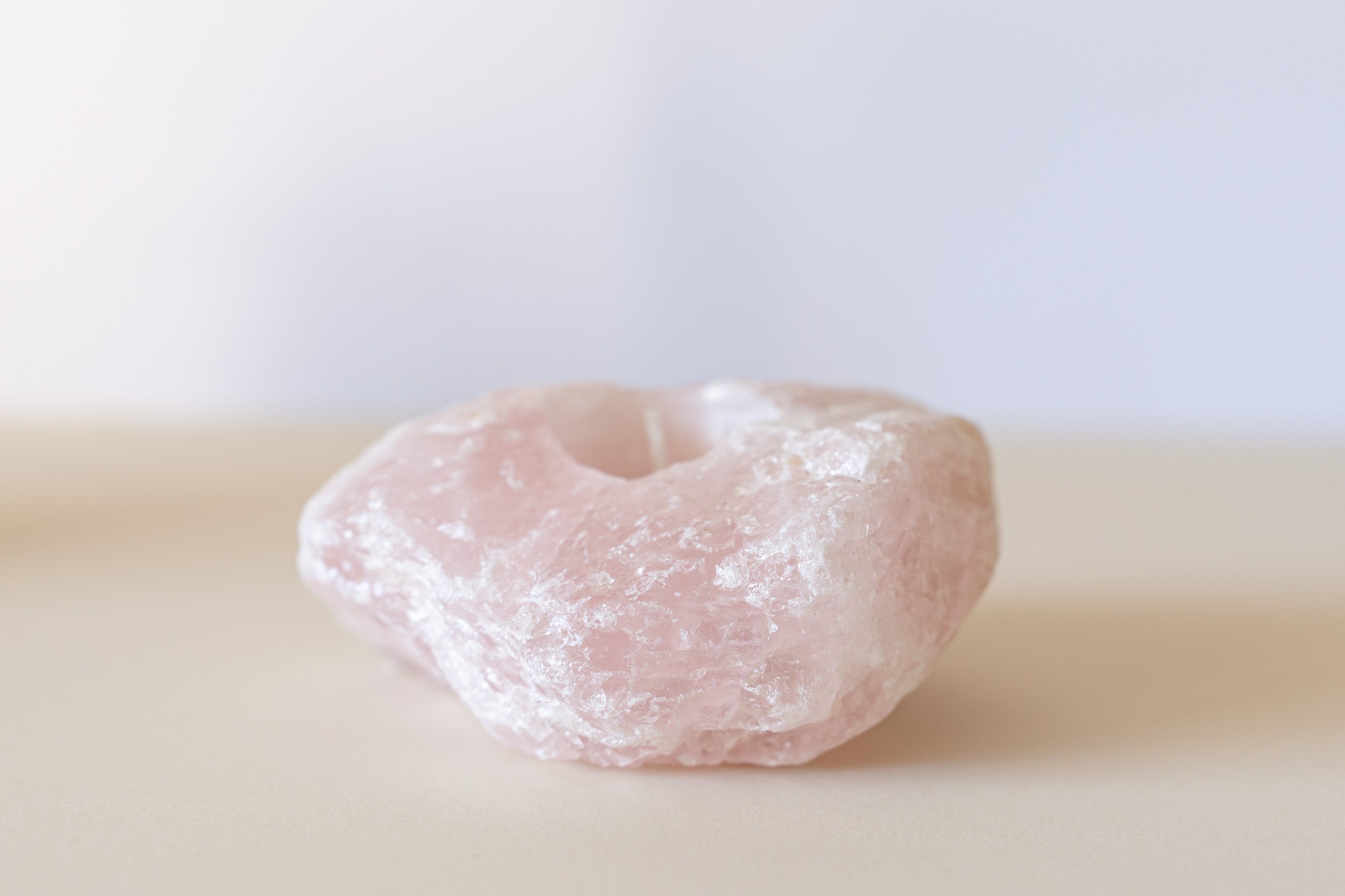 Rose Quartz Tealight Holder & Tealights image 2