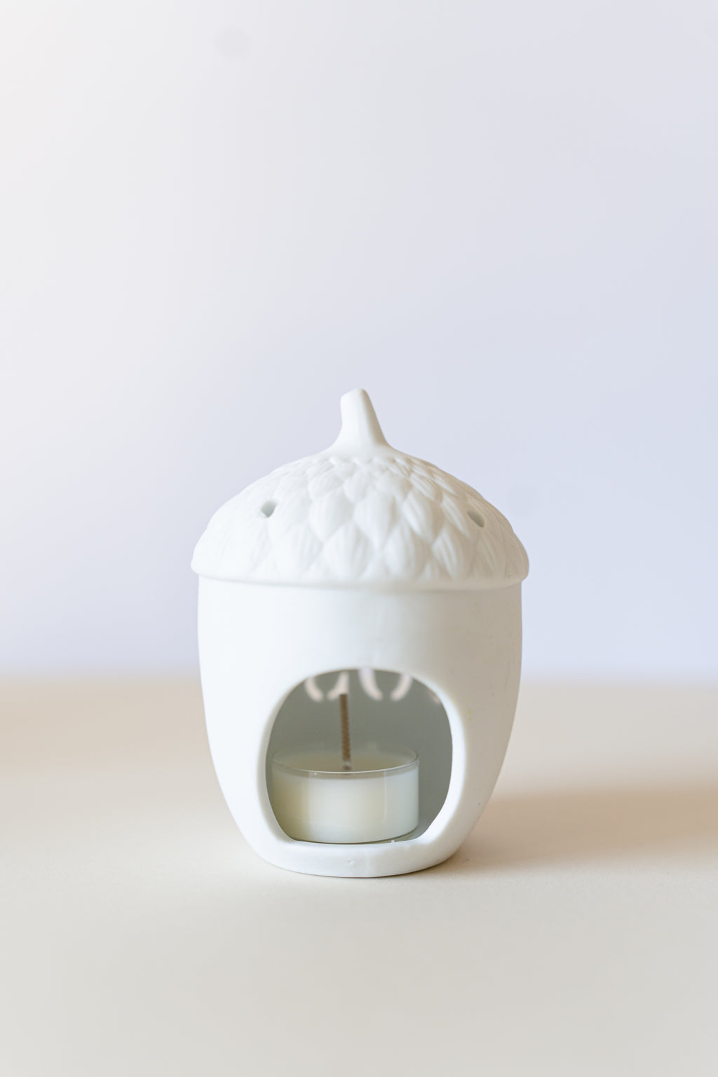 'Cosy' Acorn Tealight Holder & Tealights image 1