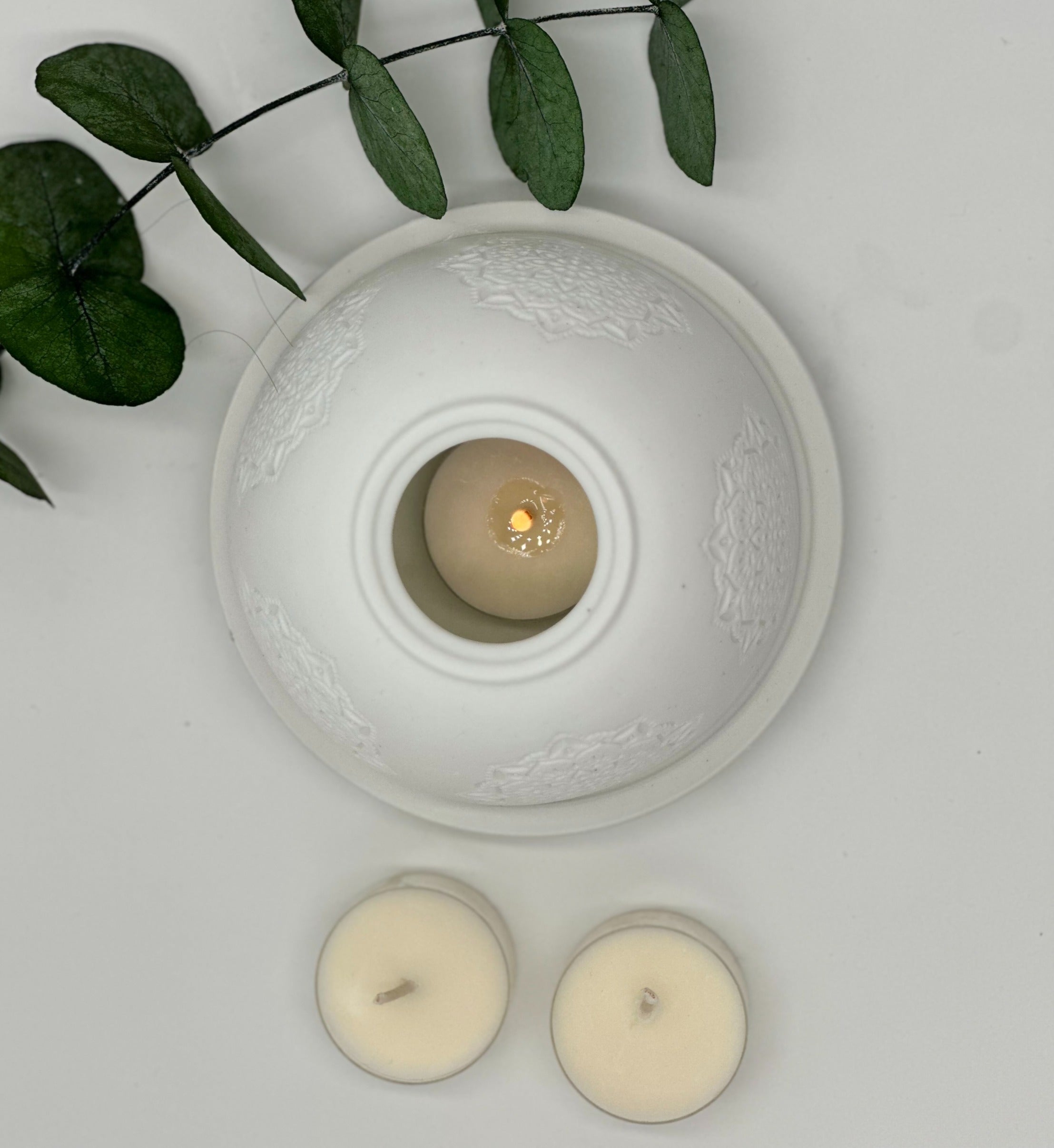 Mandala Dome Tealight Holder & Tealights image 1